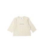 T-shirt fine stripes hugs and kisses beige