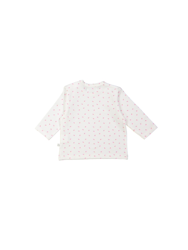 T-shirt fine stripes hugs and kisses beige