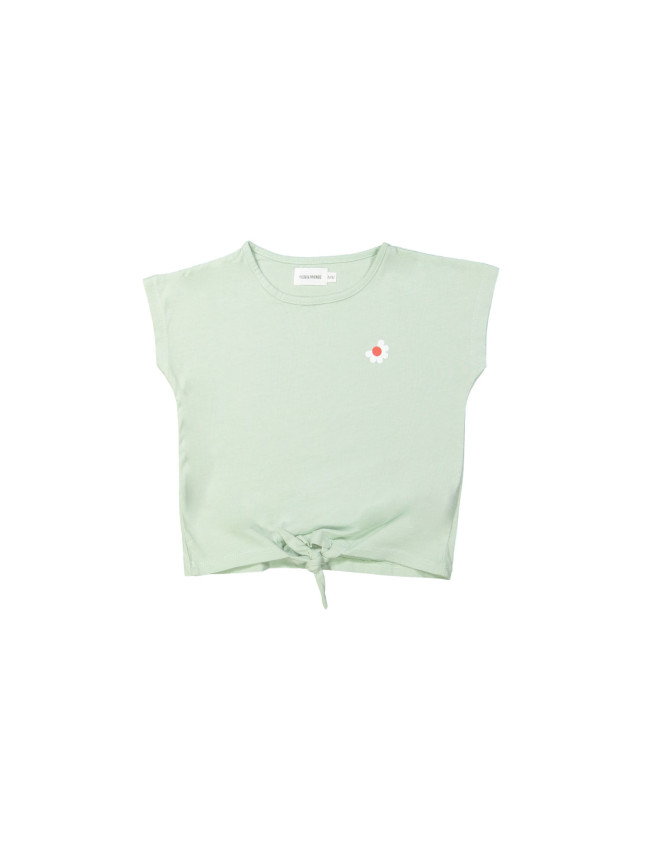 T-shirt bow flower aqua