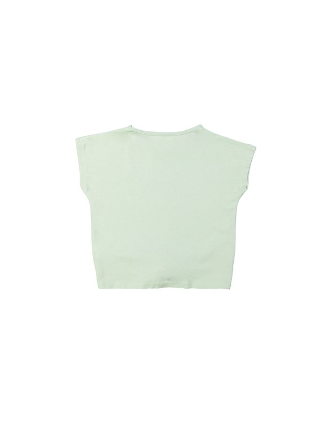 T-shirt bow flower aqua