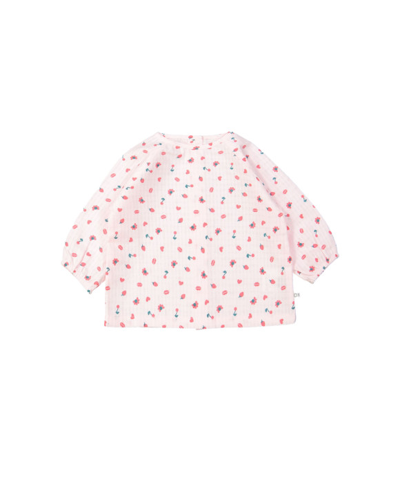 Blouse red things light pink
