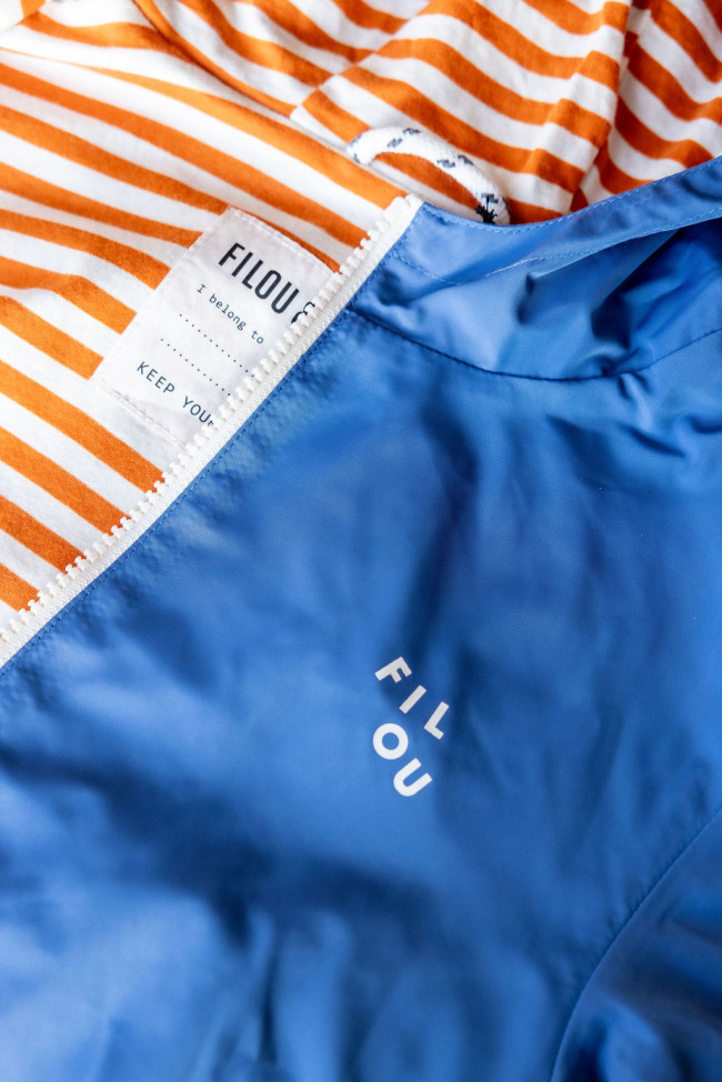 Summer coat gray-blue