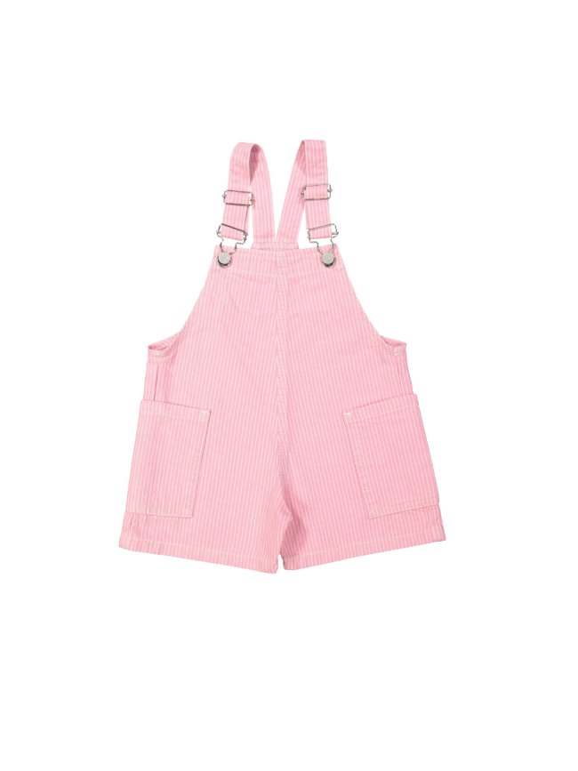 Jeans overalls stripe pink