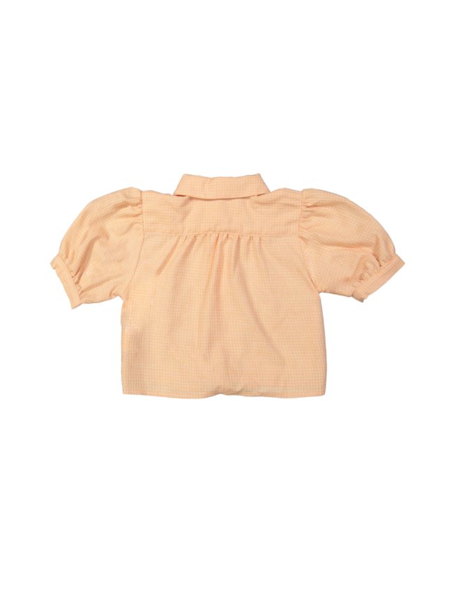 Blouse check peach