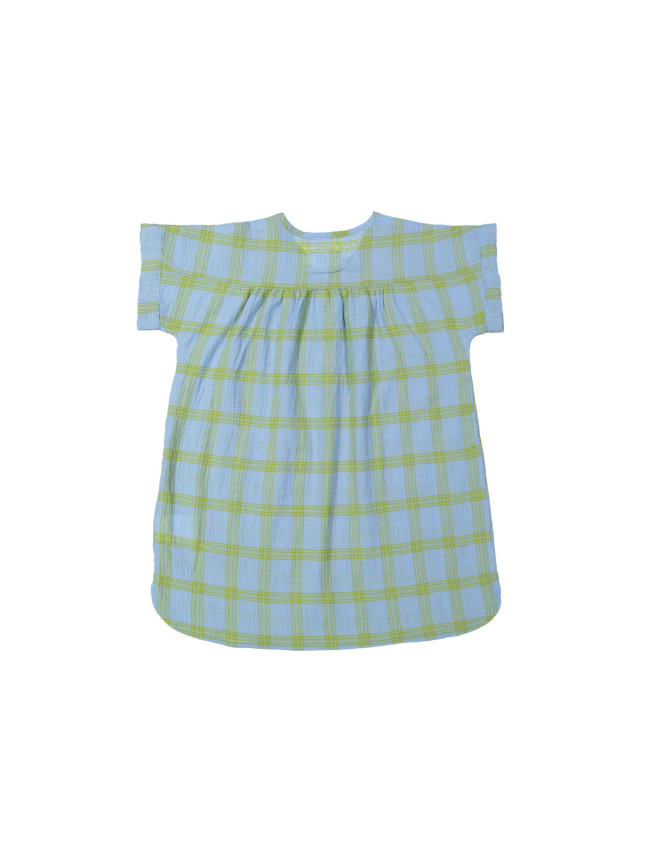 Dress check blue