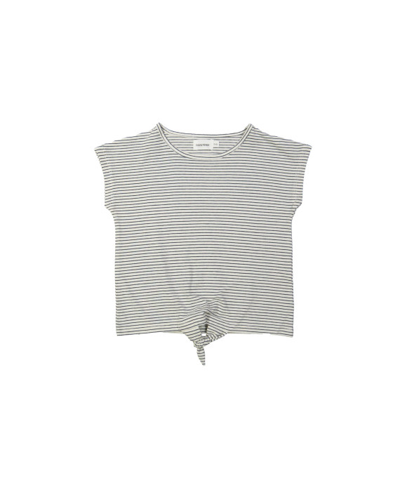 T-shirt bow stripe dark blue