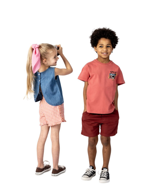 Short vichy check pink