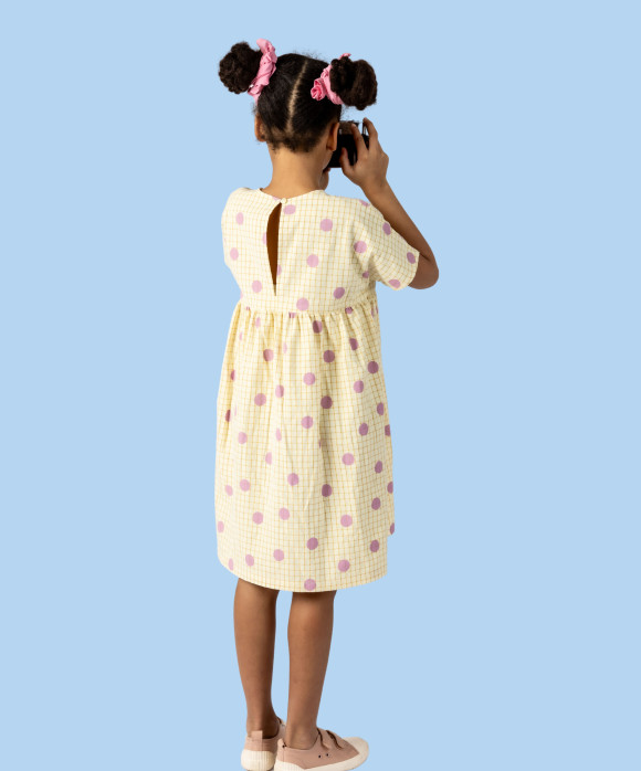 Dress check dots yellow