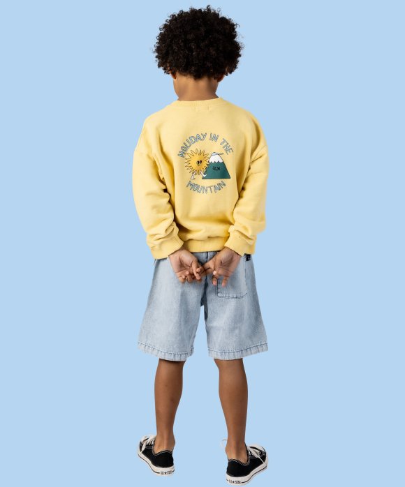 Sweater mountain holiday yellow blue
