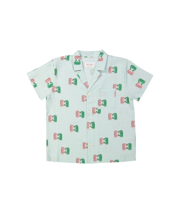 Shirt crab aqua
