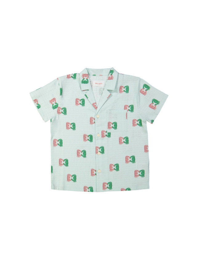 Shirt crab aqua