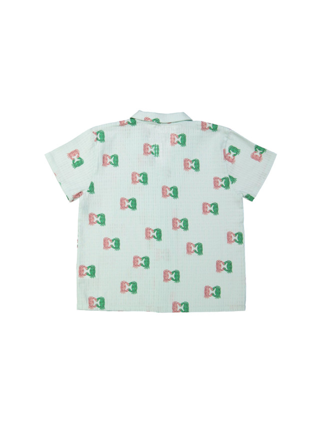 Shirt crab aqua