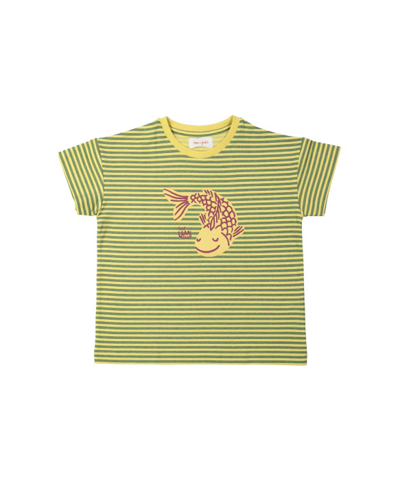 T-shirt stripe fish yellow