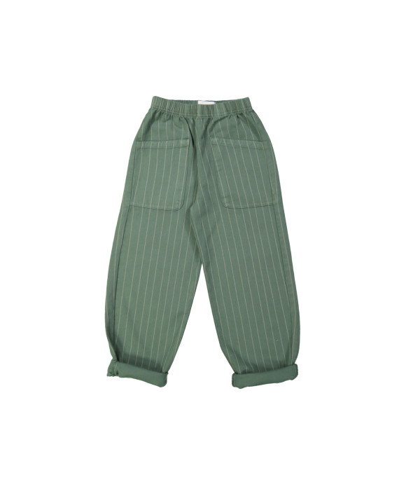 Pants stripe gray-green