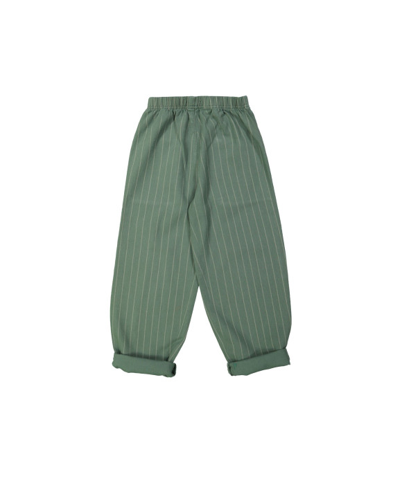 Pants stripe gray-green