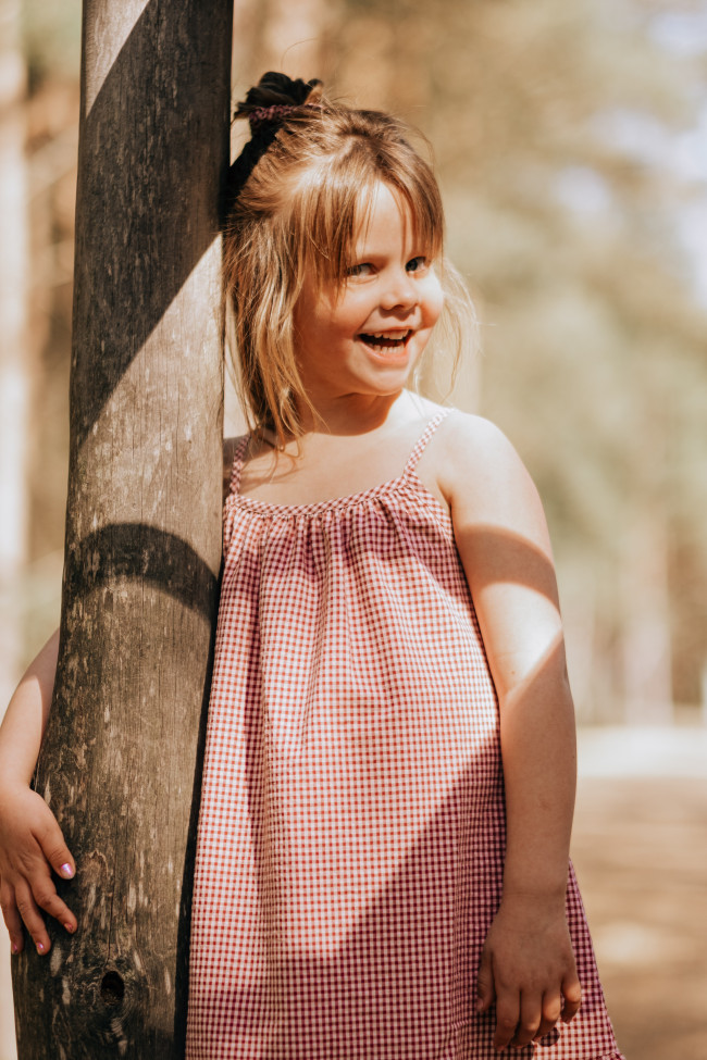 Dress checks light pink