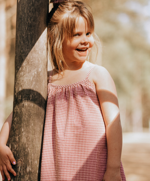 Scrunchie checks light pink