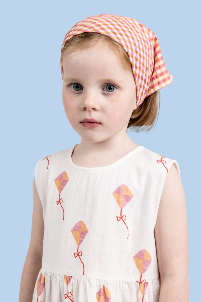 Scarf vichy checks pink