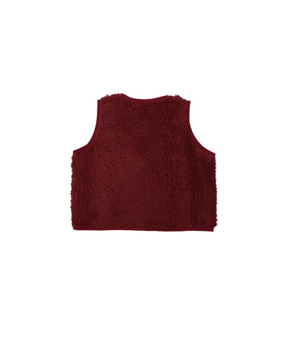 Bodywarmer teddy burgundy