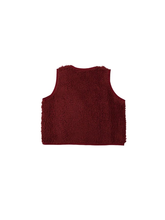 Bodywarmer teddy burgundy