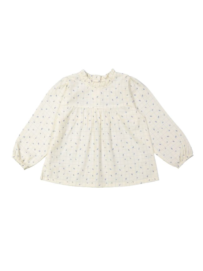 Blouse leaves ecru