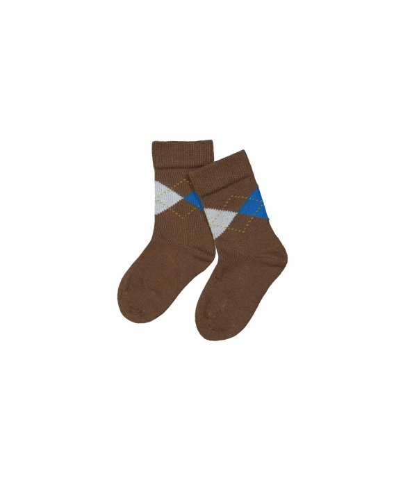 Sock checks brown