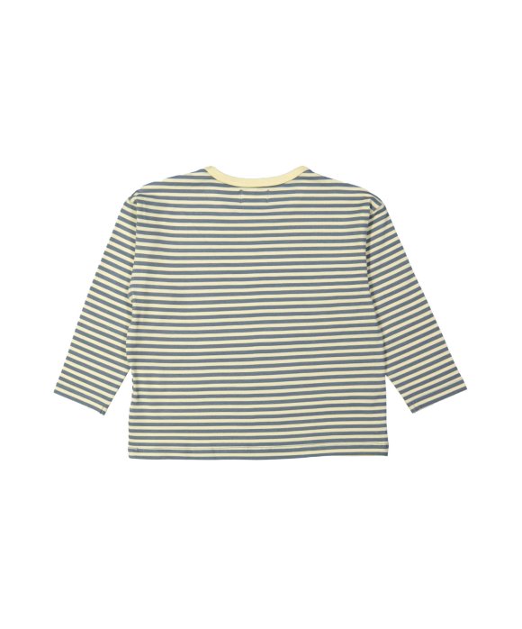 T-shirt stripe heart gray-blue