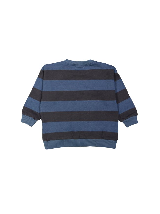 Sweater stripe F gray-blue