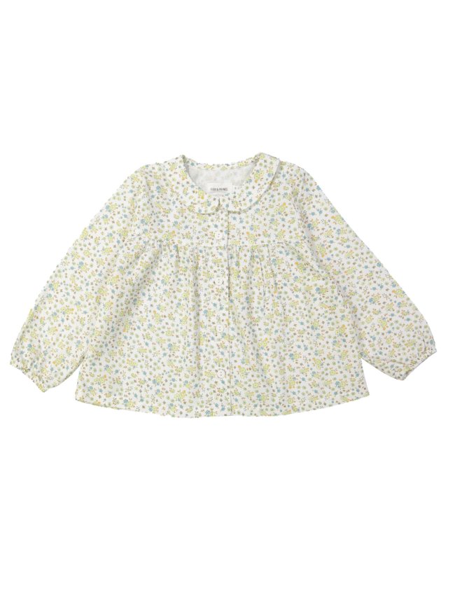 Blouse flowers ecru
