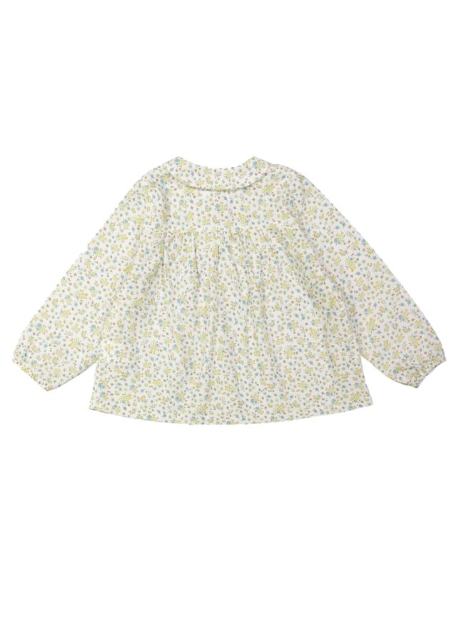 Blouse flowers ecru