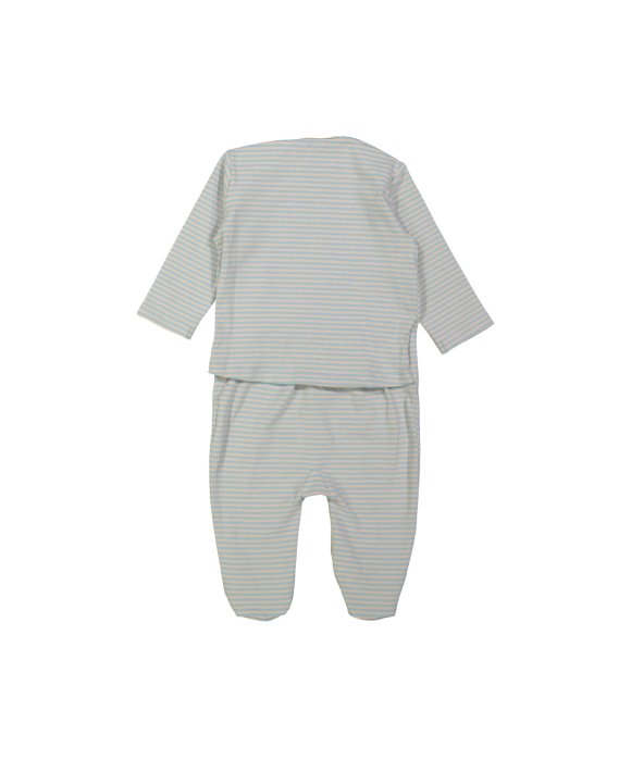 Pyjamas stripe hugs and kisses light blue melange