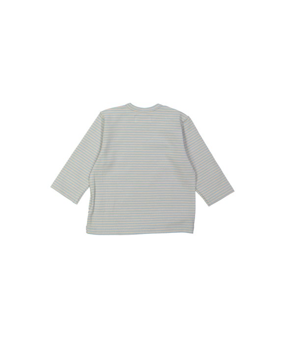 T-shirt stripe hugs and kisses light blue melange