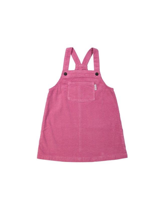 Dress wide rib bright pink