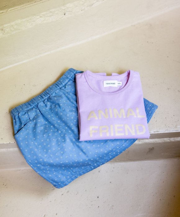 T-shirt animal friend mauve