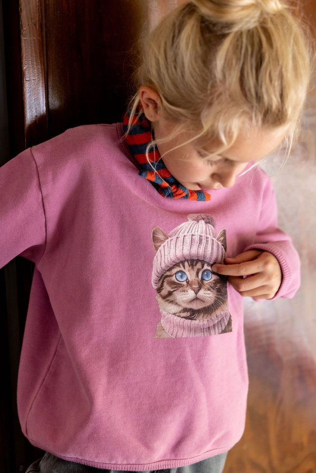 Sweater cat pink