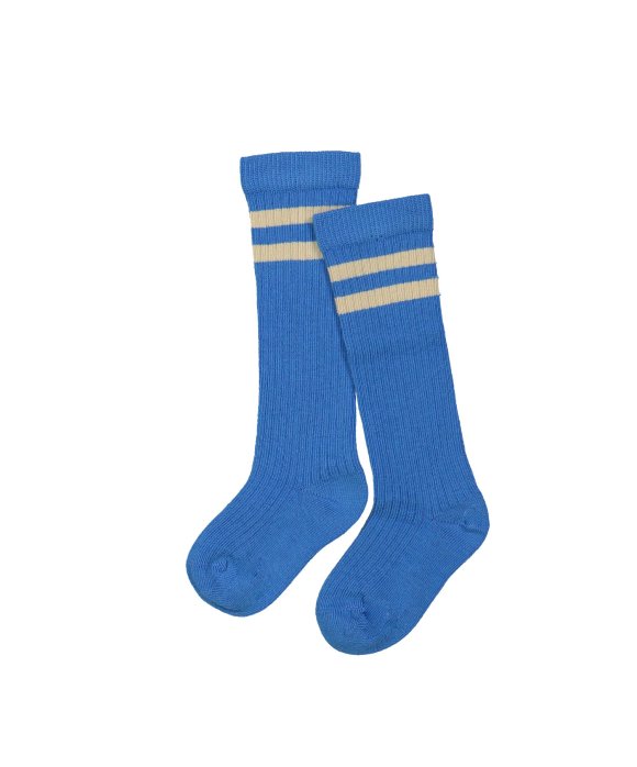 Knee-length sock stripe cobalt