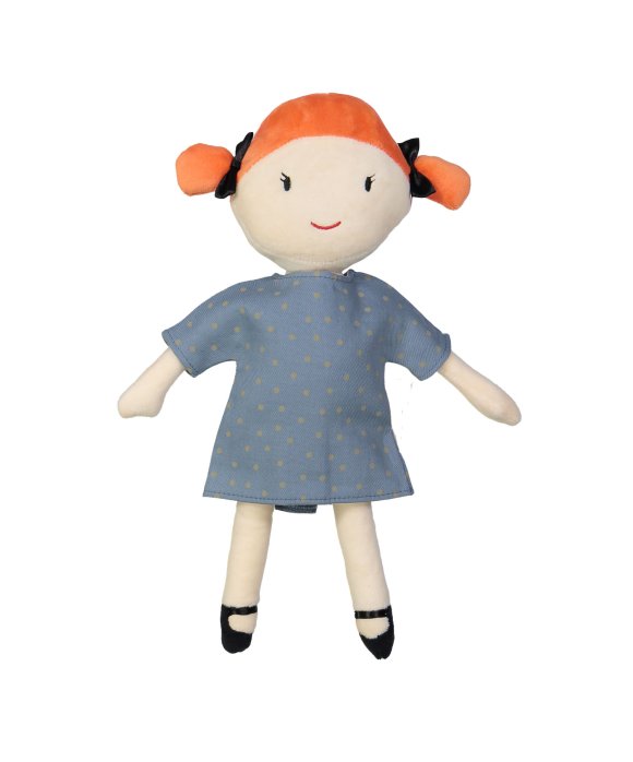 Doll dress dots gray-blue