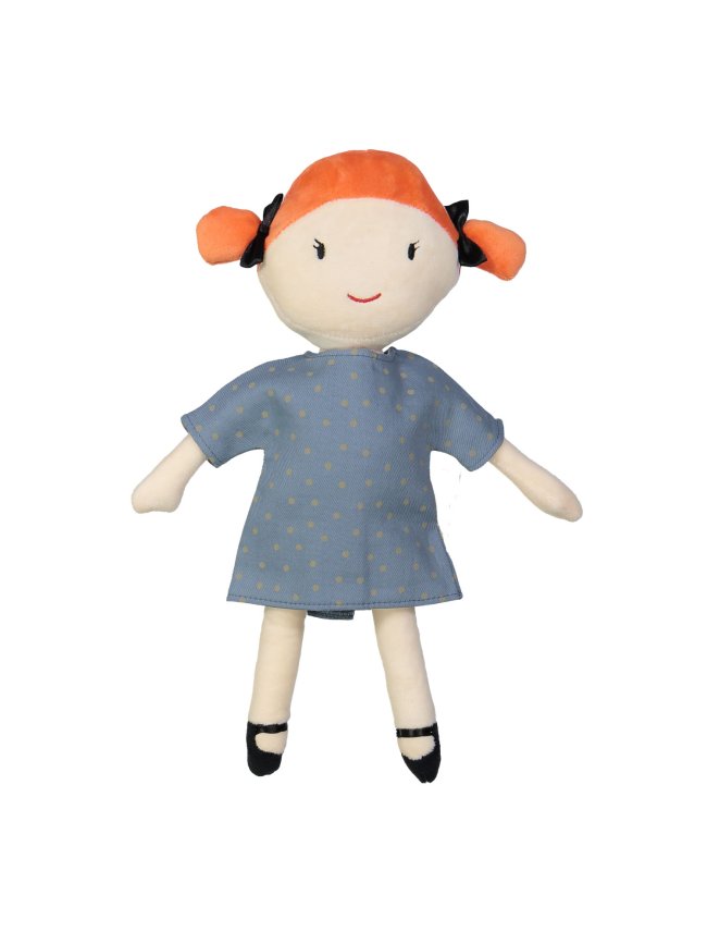 Doll dress dots gray-blue