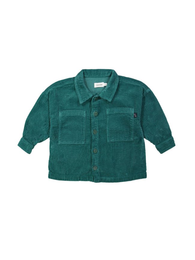 Shirt wide rib dark green