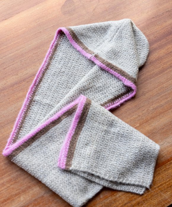 Scarf stripe beige