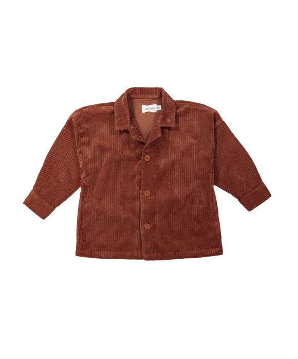 Shirt wide rib red-brown