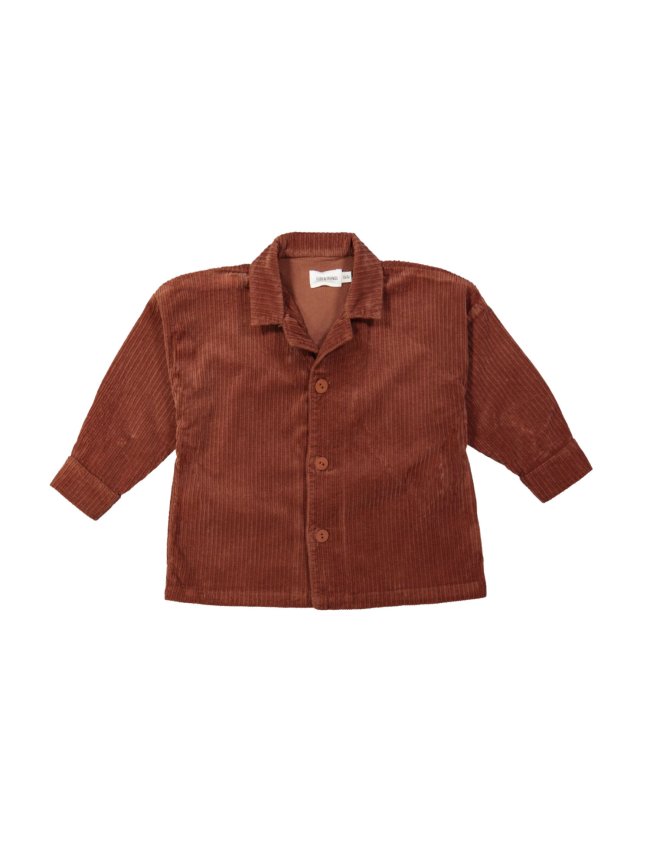 Shirt wide rib red-brown