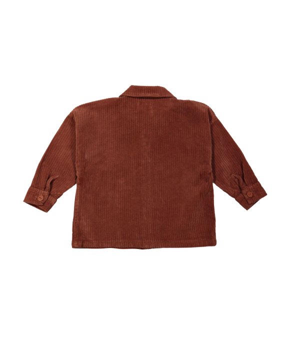 Shirt wide rib red-brown