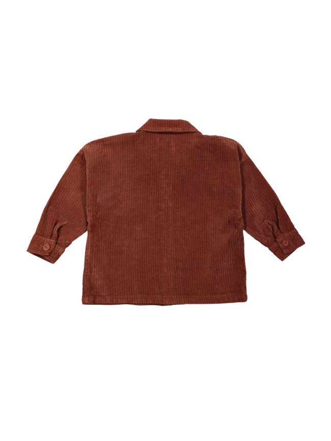 Shirt wide rib red-brown