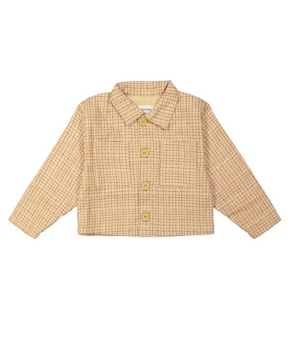 Blouse checks beige