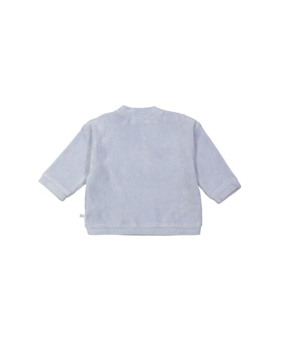 Sweater velvet rib light blue