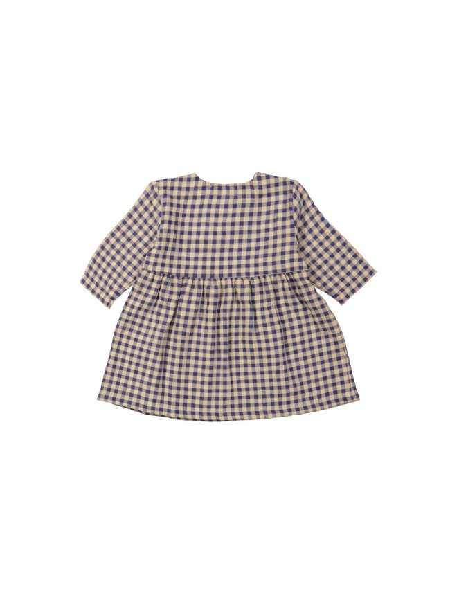 Dress checks cobalt