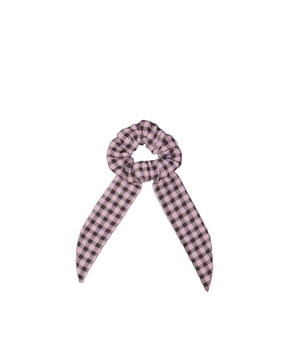 Scrunchie ribbon checks pink