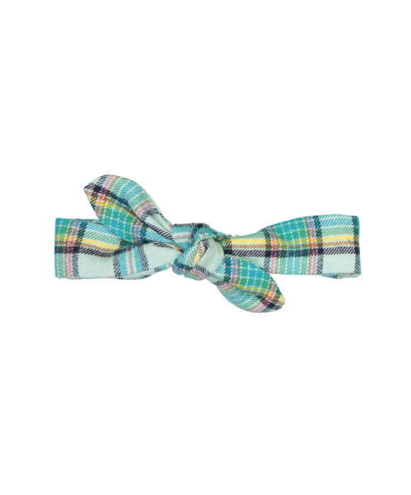 hair ribbon check mint