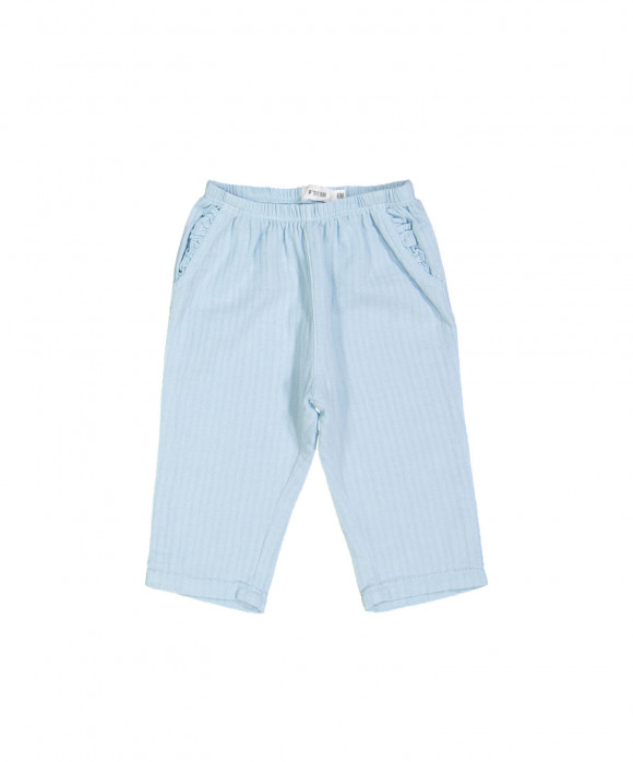 comfy pants frill blue